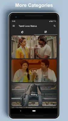 Tamil Love Status android App screenshot 5